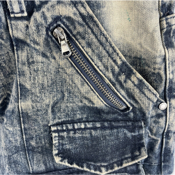 Red Ape 2017 Distressed Mens Jeans Pockets Zippers Acid Wash 34x31 - Picture 9 of 11